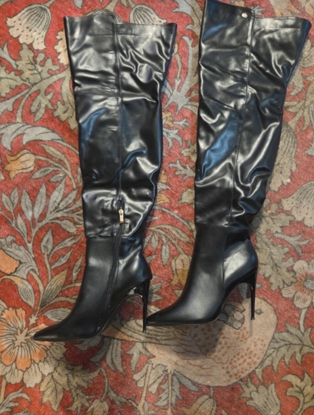 Women's Black Over-the-Knee Stiletto Boots